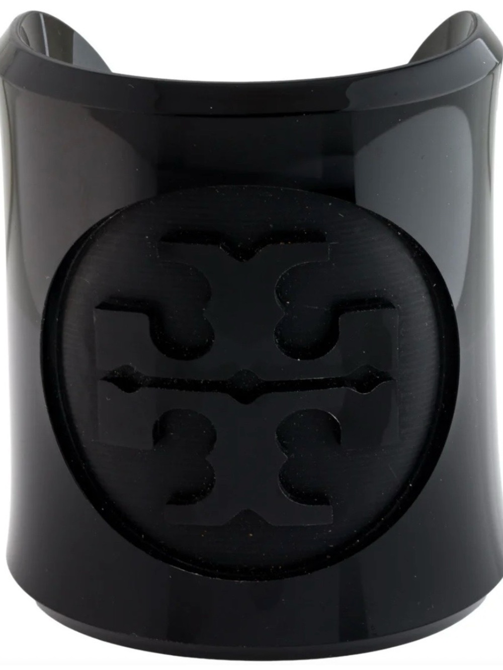 Tory Burch Black Resin Logo Cuff